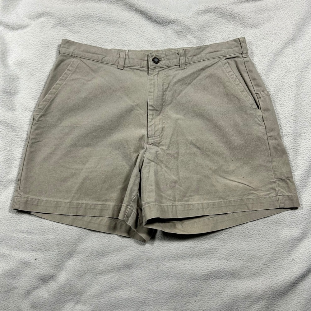 Patagonia Stand Up Shorts Mens 36 Tan Khaki Organic Cotton Canvas 5 Inseam